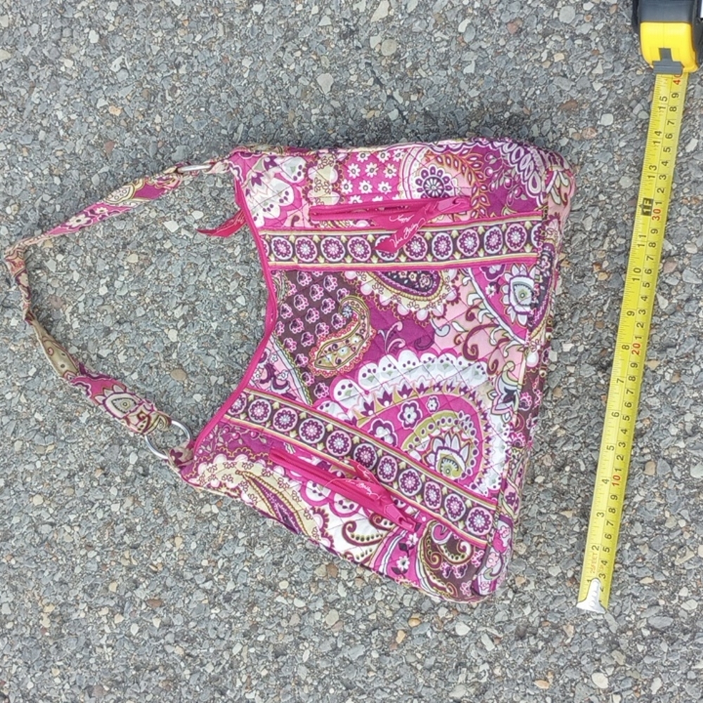 VERA BRADLEY Large Fabric Shoulder/Handbag Zip Top Close EUC - Picture 8 of 11